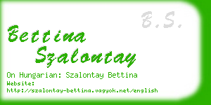 bettina szalontay business card